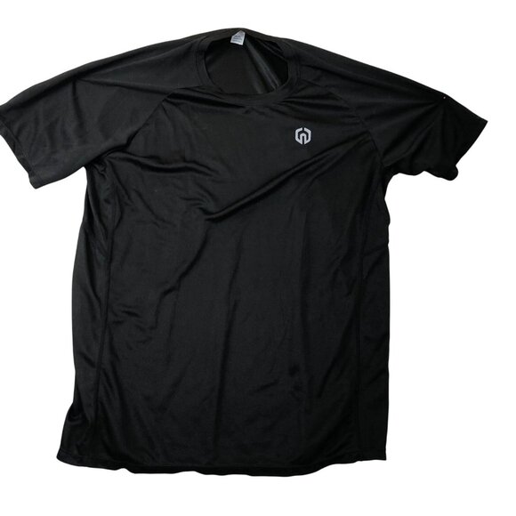 Neleus Mens Athletic T-Shirt Size XL Black Short Sleeve Running Activewear Mesh - Picture 1 of 9